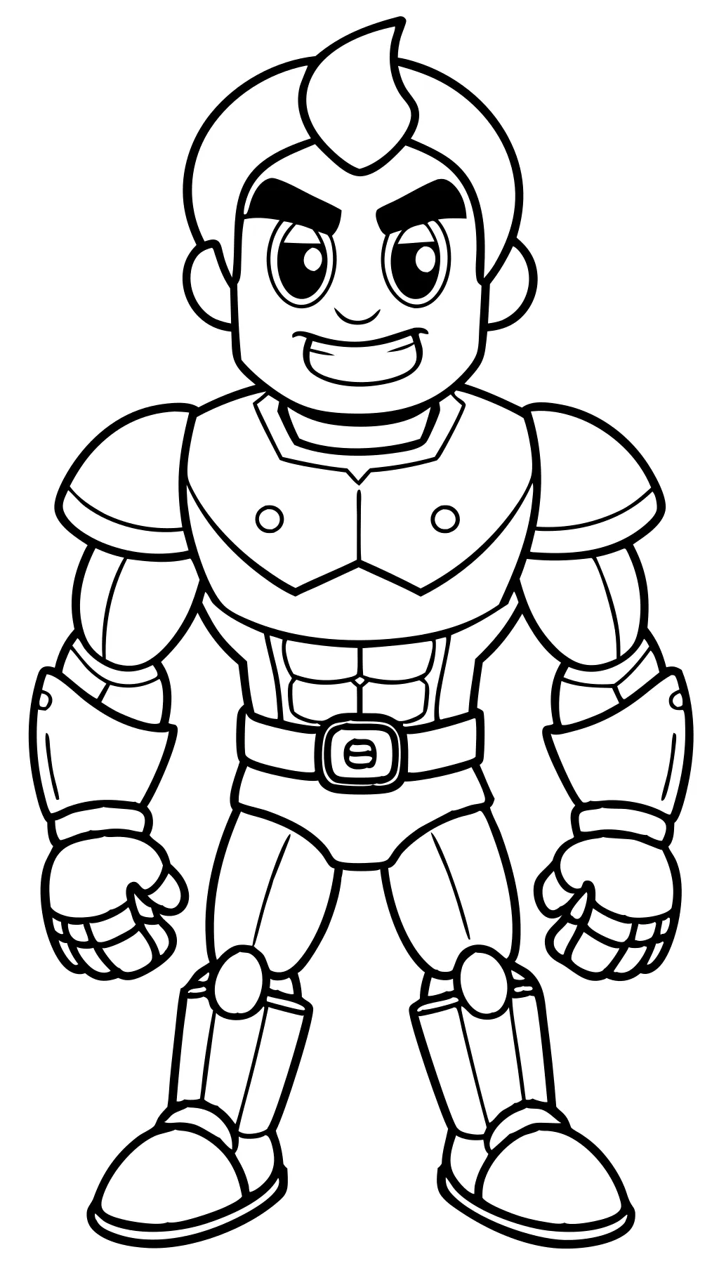 Página para colorear de Brawl Stars de Darryl